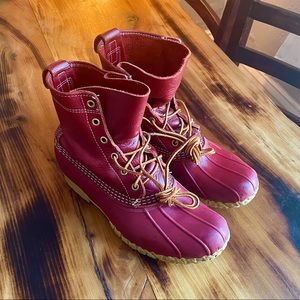 Rare L.L. Bean 8" Thinsulate Boot, Colonial Red